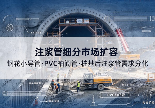 大邑注浆管细分市场扩容，隧道钢花小导管、PVC 袖阀管、桩基后注浆管需求分化